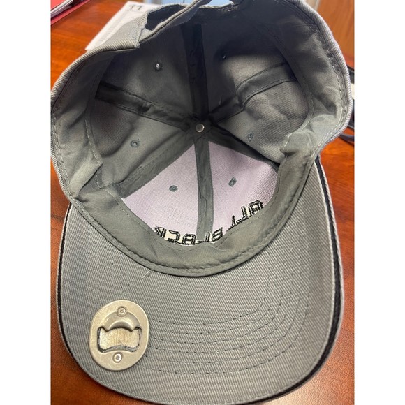 All Black Hockey Sticks Cap with Bottle Opener in Bill of Hat - Picture 2 of 2